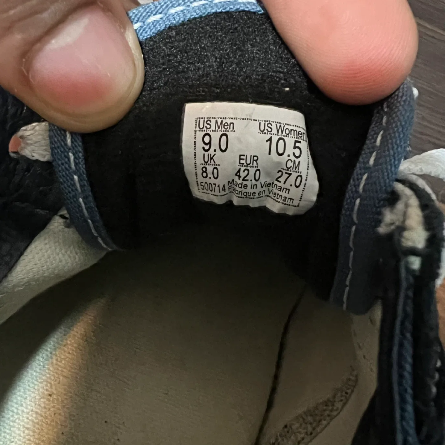 Vans Old Skool Blue/Black - M US 9 / W US 10.5 image indicator(4)