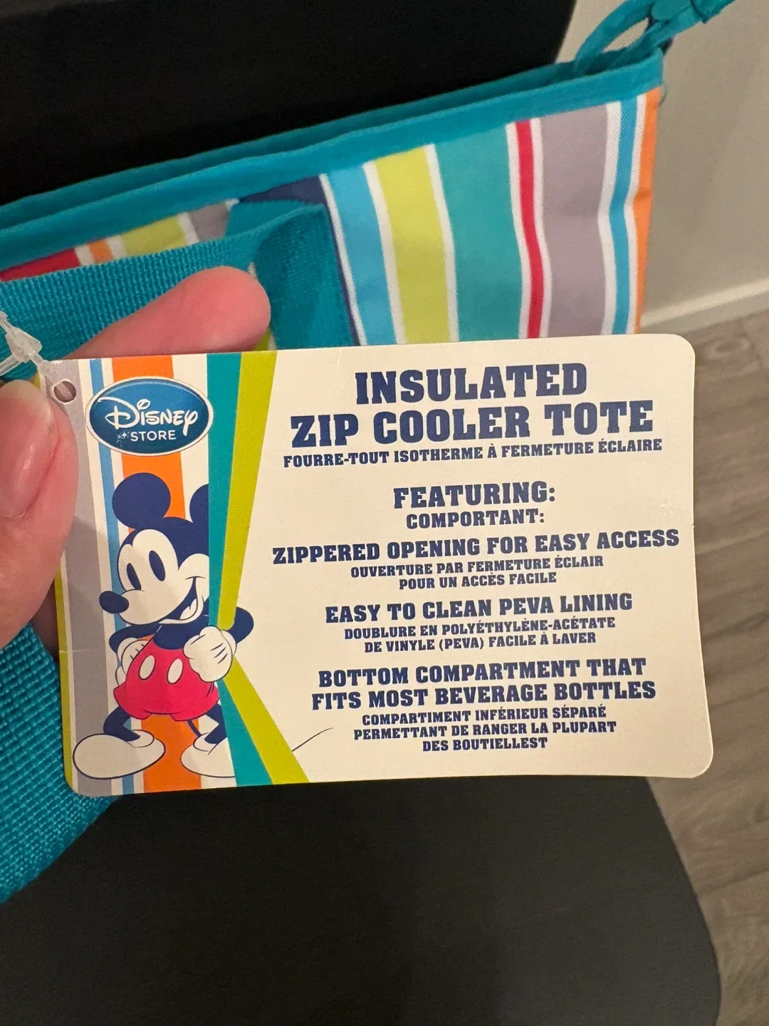 Disney Store Insulated Zip Cooler Tote - Mickey Mouse image indicator(3)