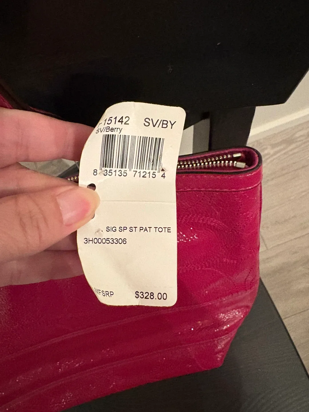 Coach Signature SP Patent Tote - Berry image indicator(5)