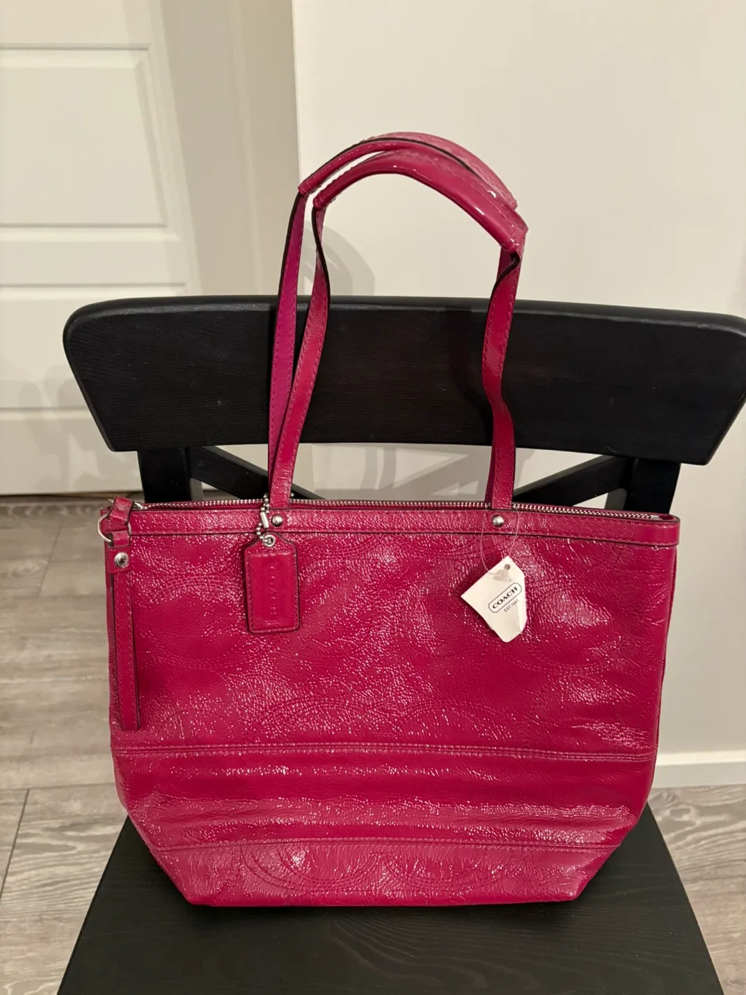 Coach Signature SP Patent Tote - Berry image indicator(2)