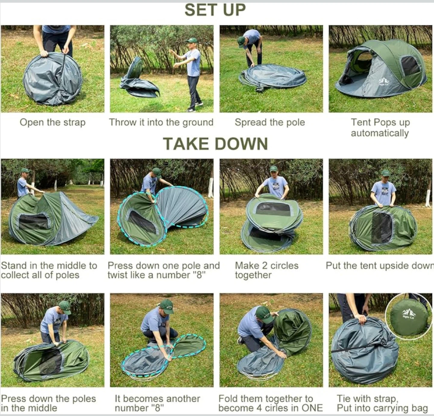 Night Cat Pop Up Tent - Sleeps 2-3 - photo 5