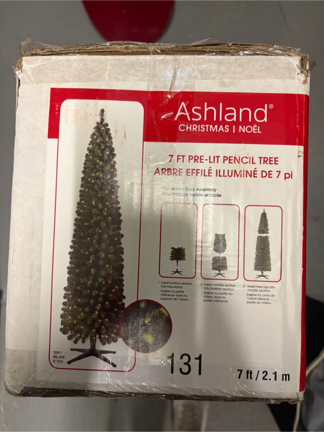 7ft Pre-lit Pencil Christmas Tree - photo 2