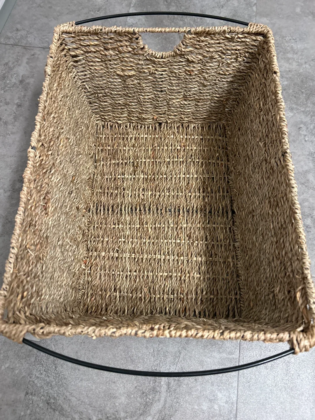 Woven Storage Basket with Handles thumbnail
