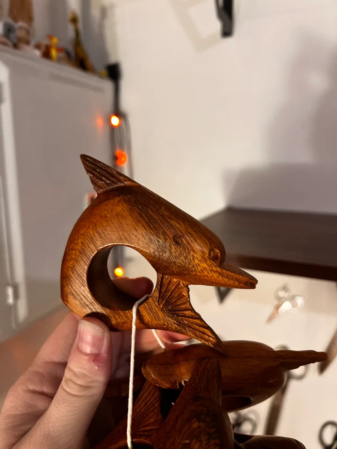 Wooden Dolphin Napkin Rings (Set of 6) image indicator(2)