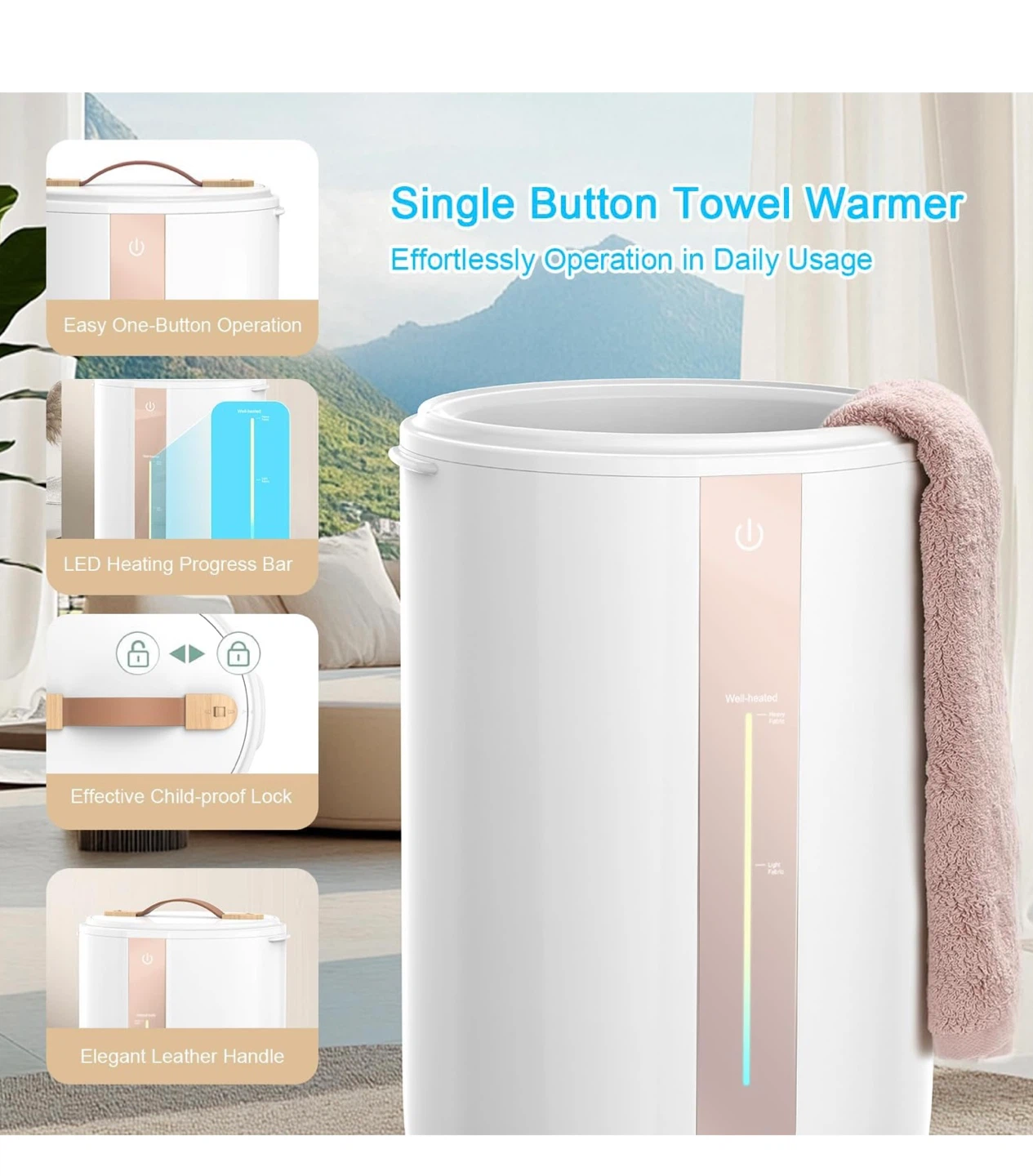 Keenray Towel Warmer Bucket - Champagne Gold - photo 5
