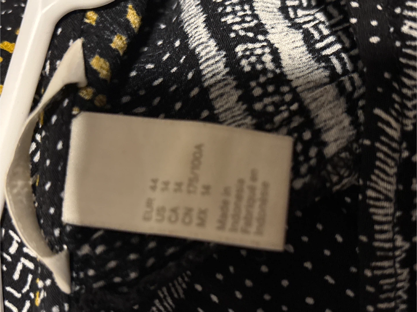 H&M Black Patterned Blouse - Size 14 - photo 2
