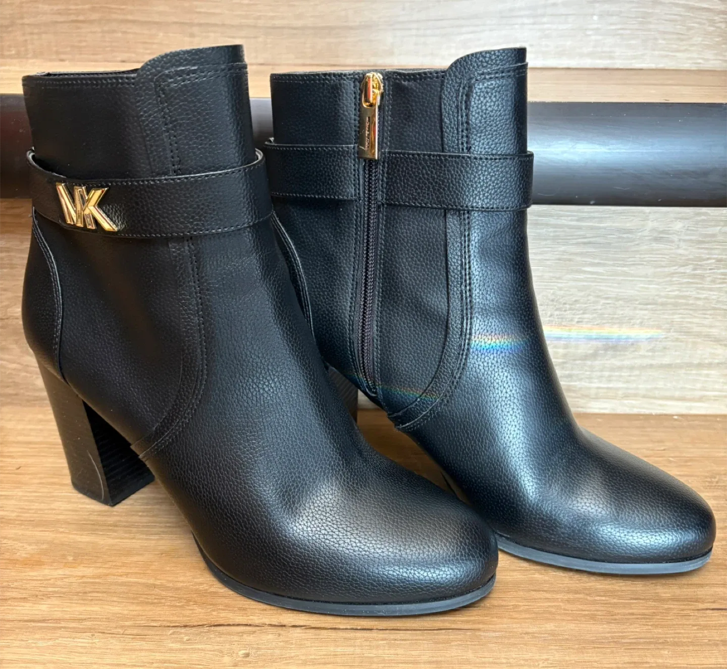 Michael Kors Black Leather Ankle Boots image indicator(3)