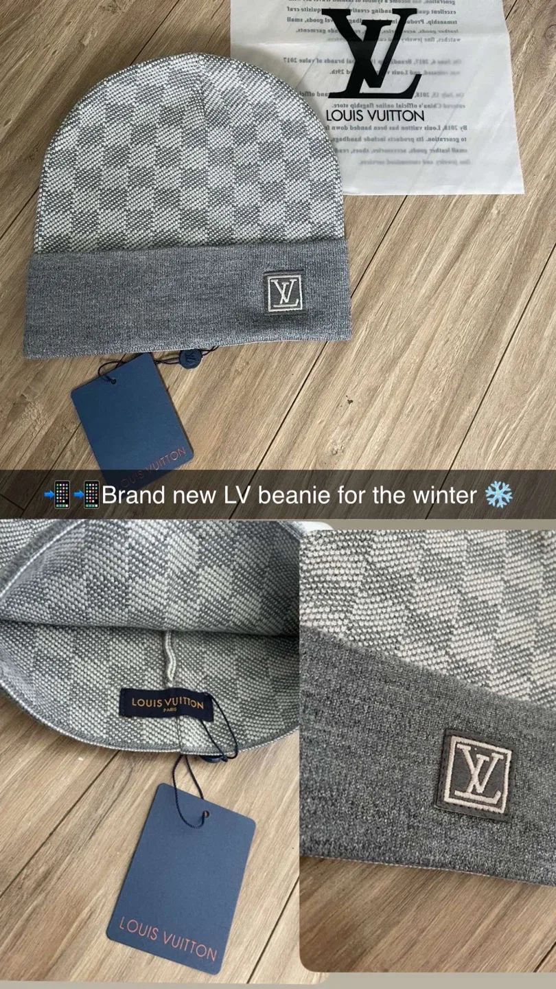 Brand New Louis Vuitton Grey Beanie thumbnail
