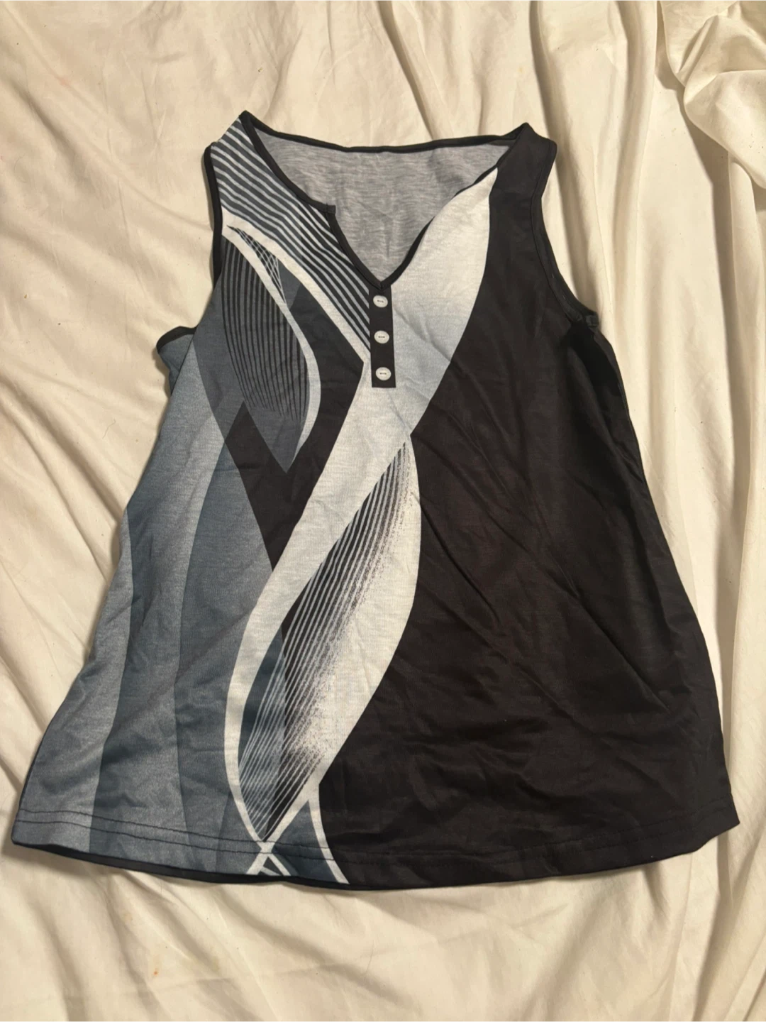 Sleeveless Top - Black, White, Grey