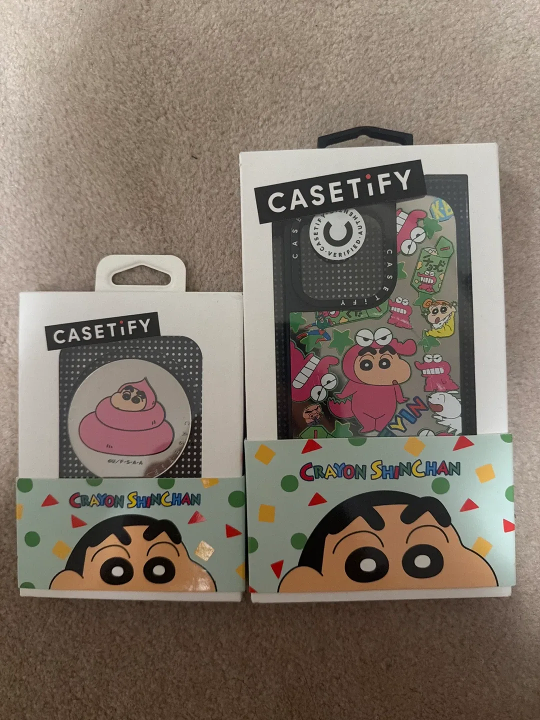 Casetify Crayon Shinchan iPhone 14 Pro Case & Pop Socket