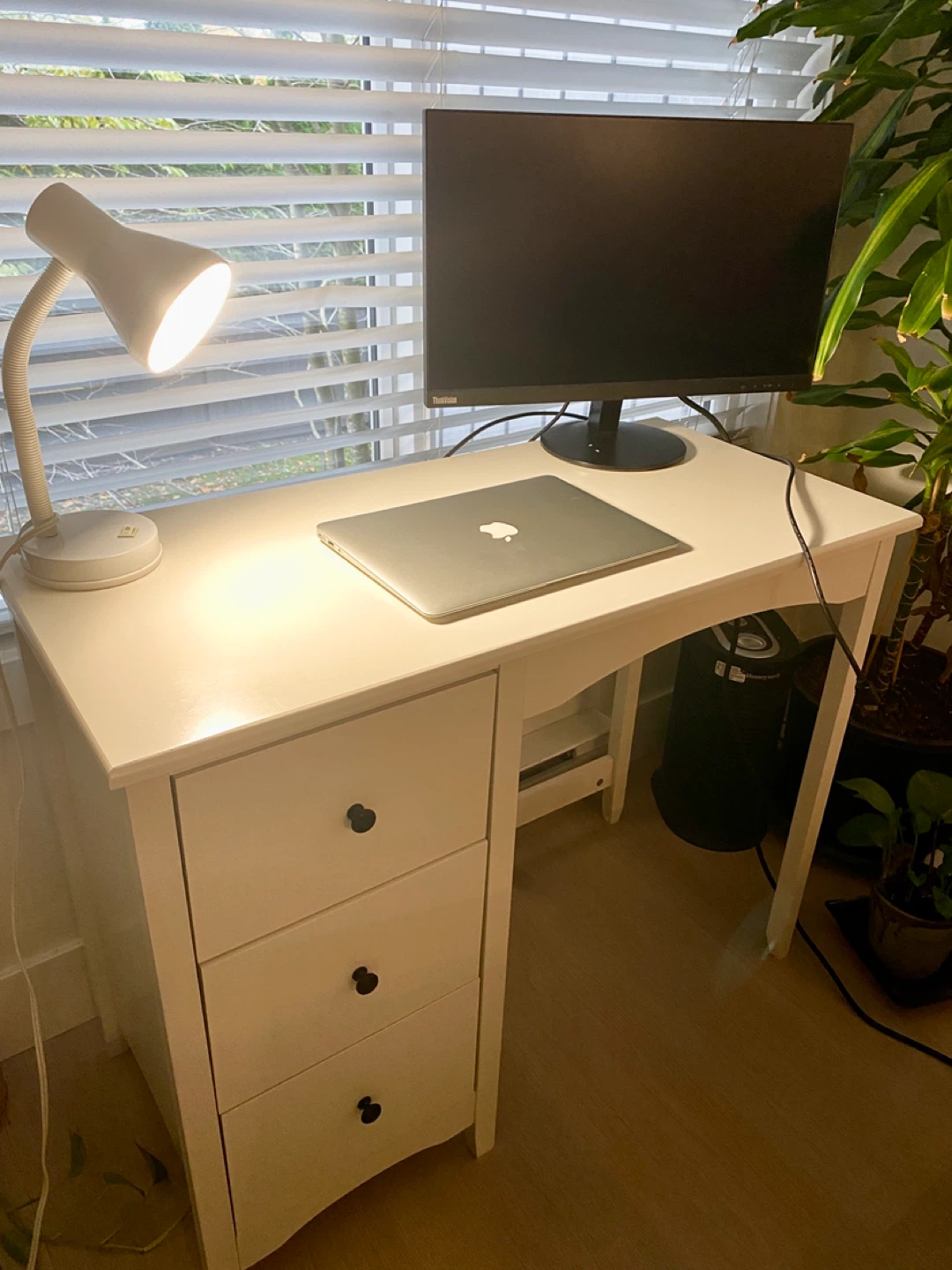 White Desk with Drawers
