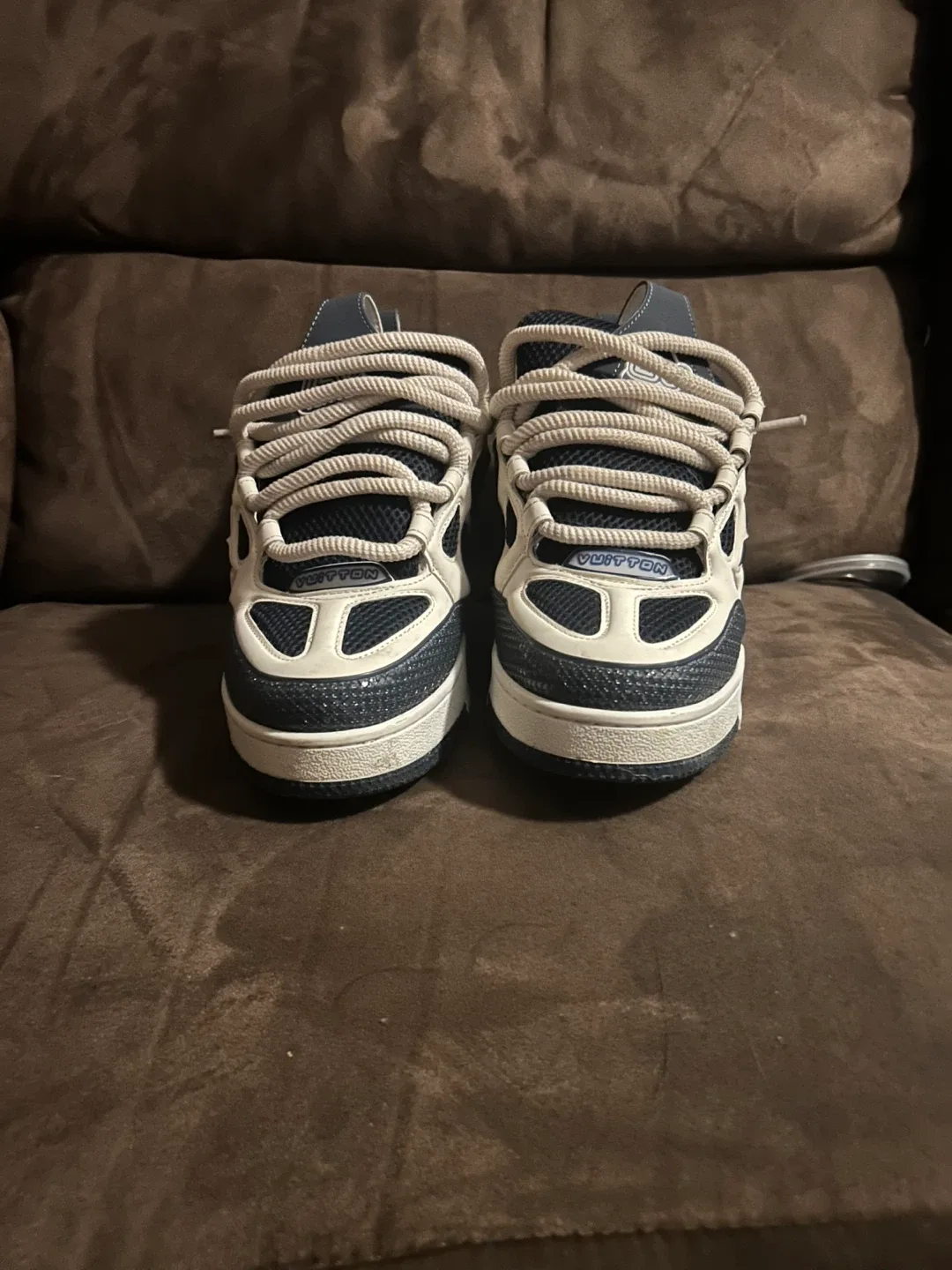 Louis Vuitton Blue/White Sneakers - size 7 image indicator(2)