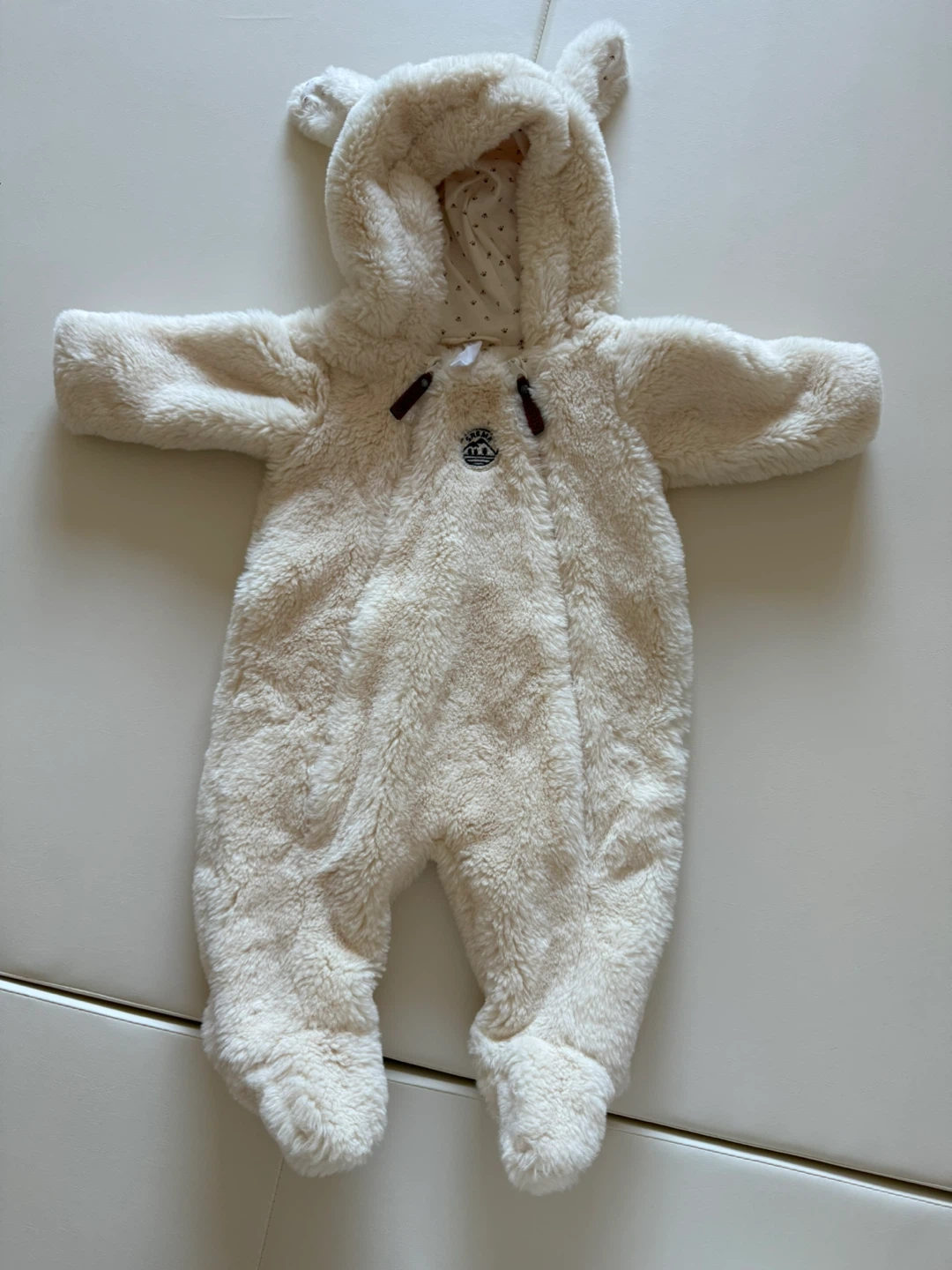 Souris mini Furry One-Piece Cream (3–6M)