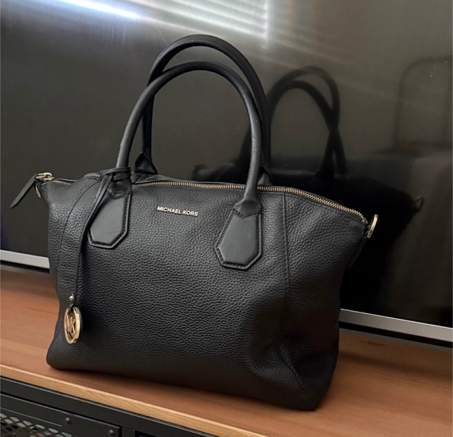 Michael Kors Black Leather Handbag