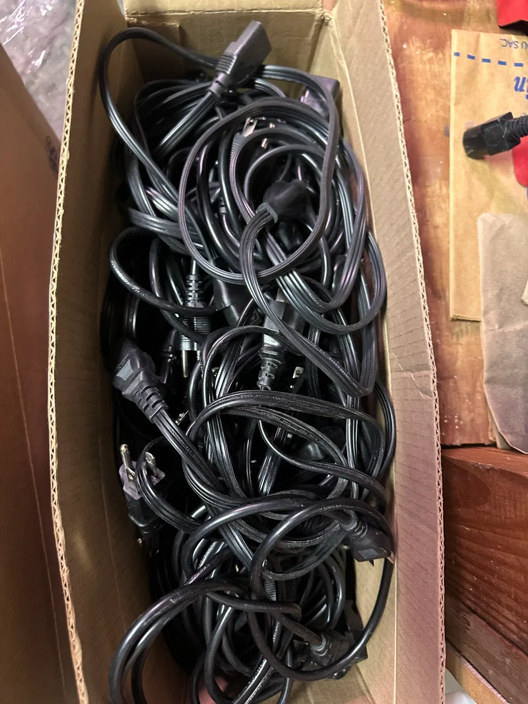 Mixed Cables Lot - Power, USB-A, VGA, Coax, DVI image indicator(3)