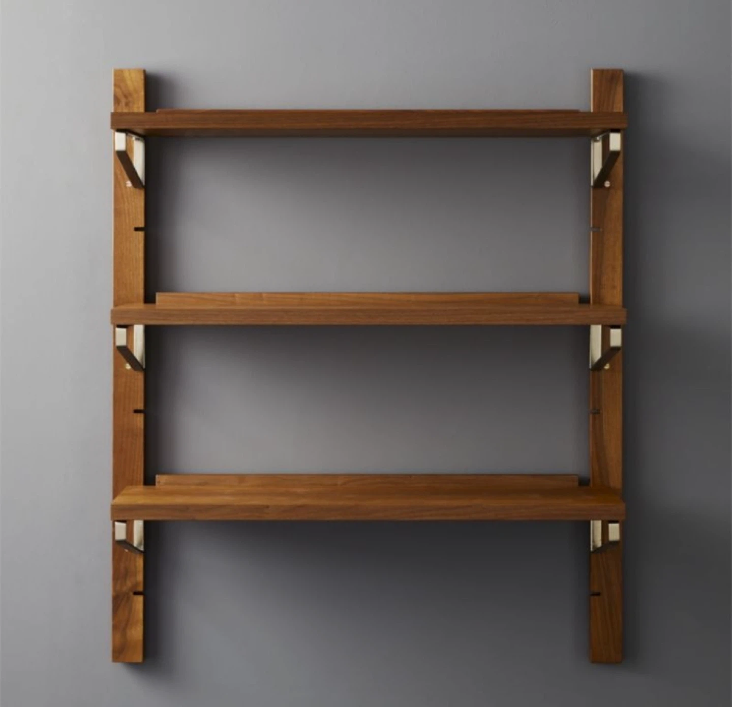 CB2 Walnut Modular Floating Shelves 39.5"