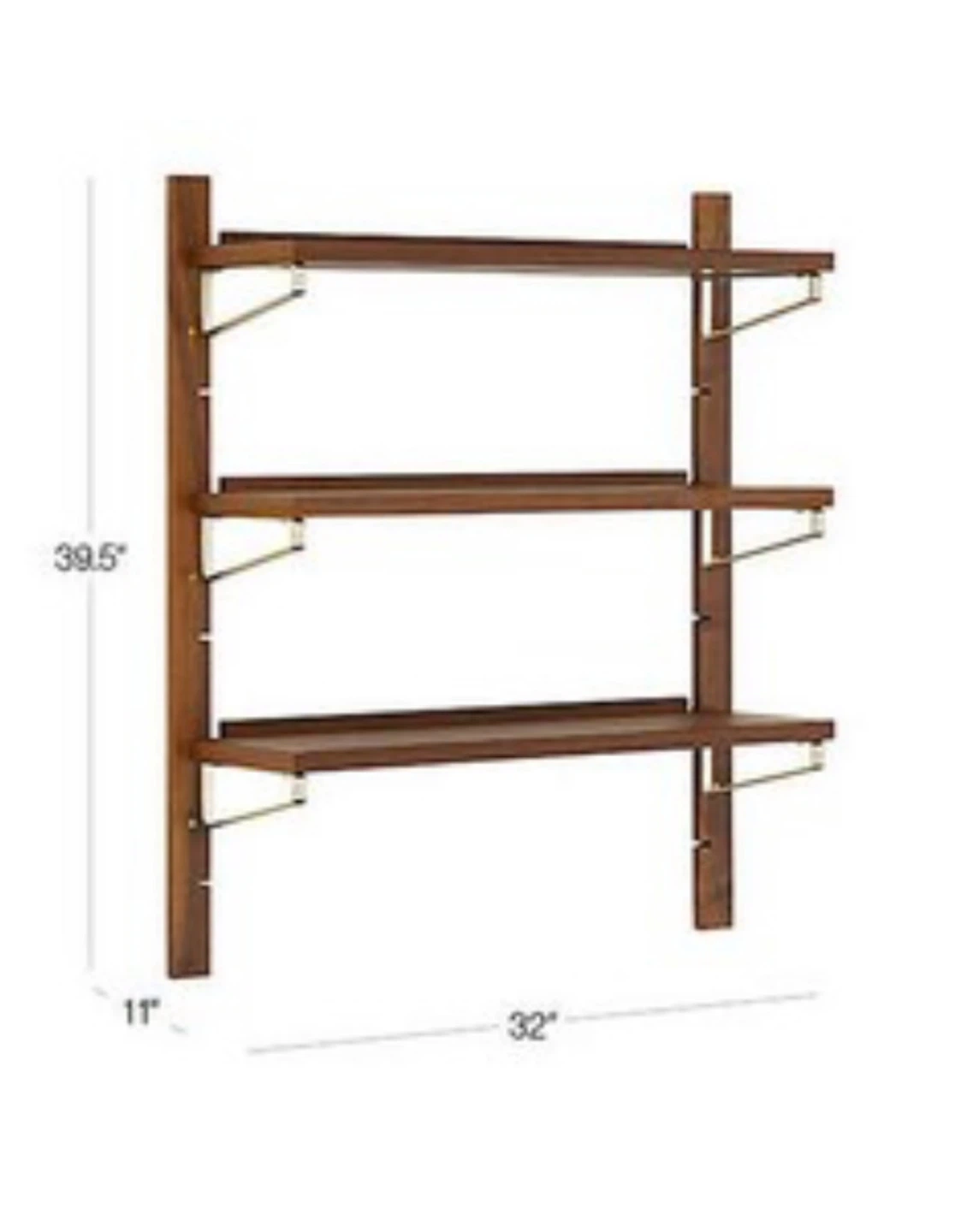 CB2 Walnut Modular Floating Shelves 39.5" - photo 5