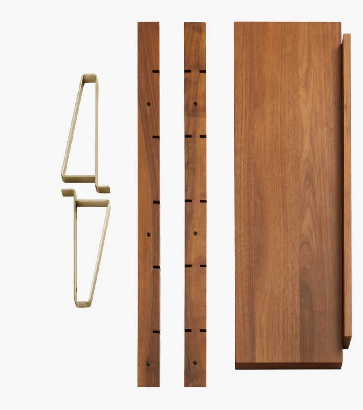 CB2 Walnut Modular Floating Shelves 39.5" image indicator(4)