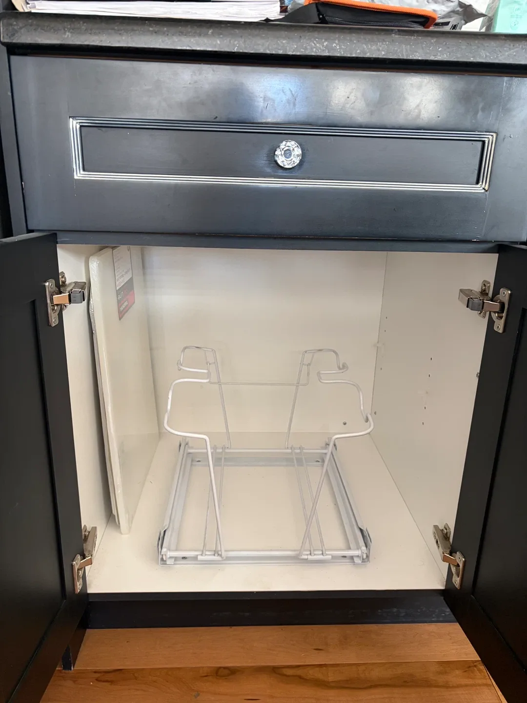 Pull Out Organizer for garbage can in cabinet image indicator(9)