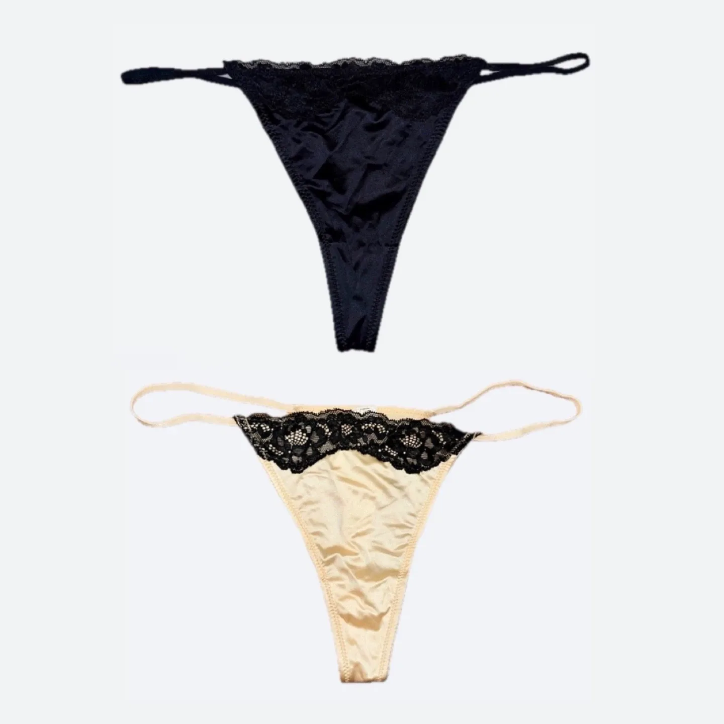 NEW! Satin & Lace Thong Panties Bundle image indicator(2)
