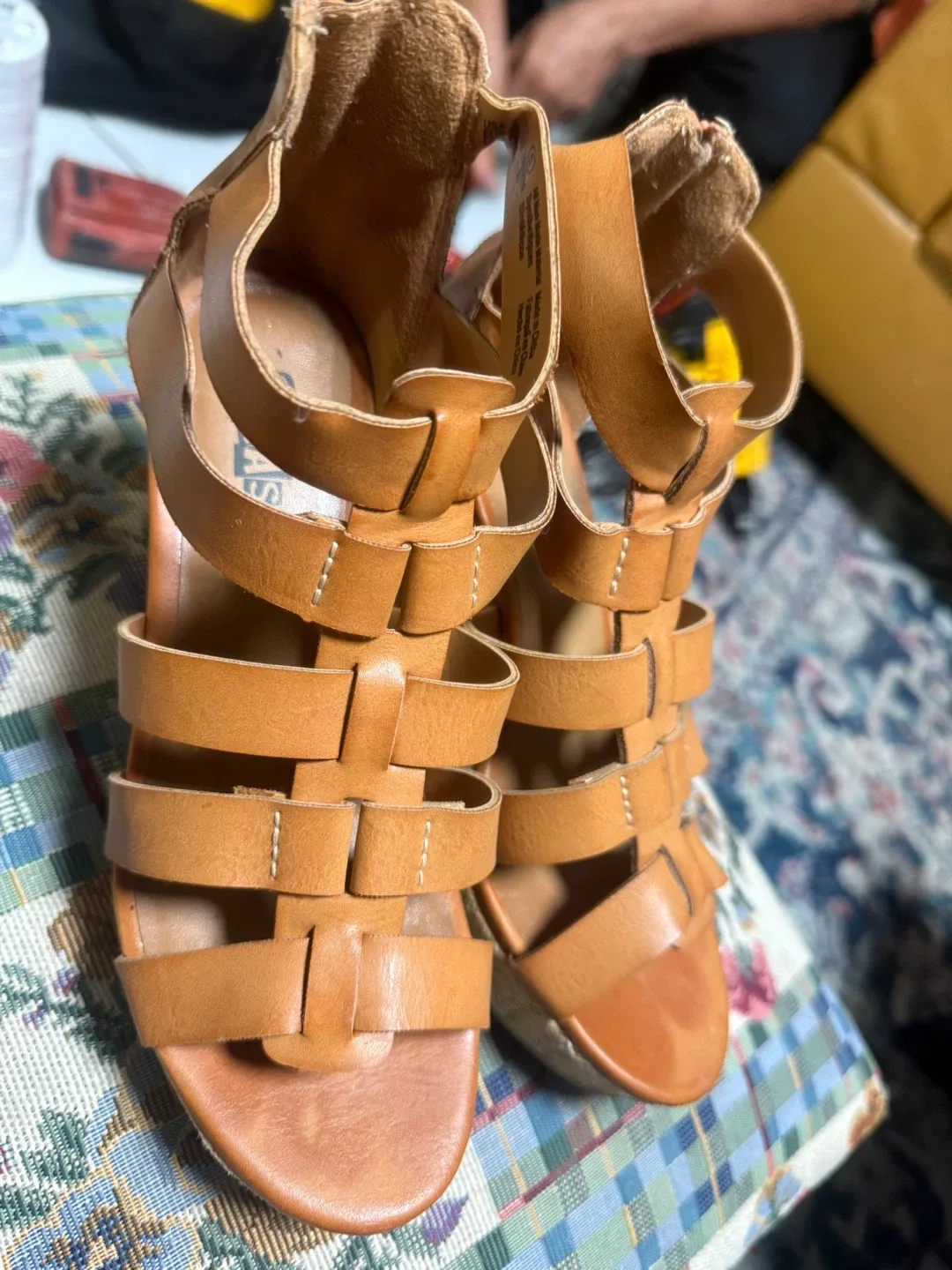 Size 5 Tan Gladiator Style Heels image indicator(2)