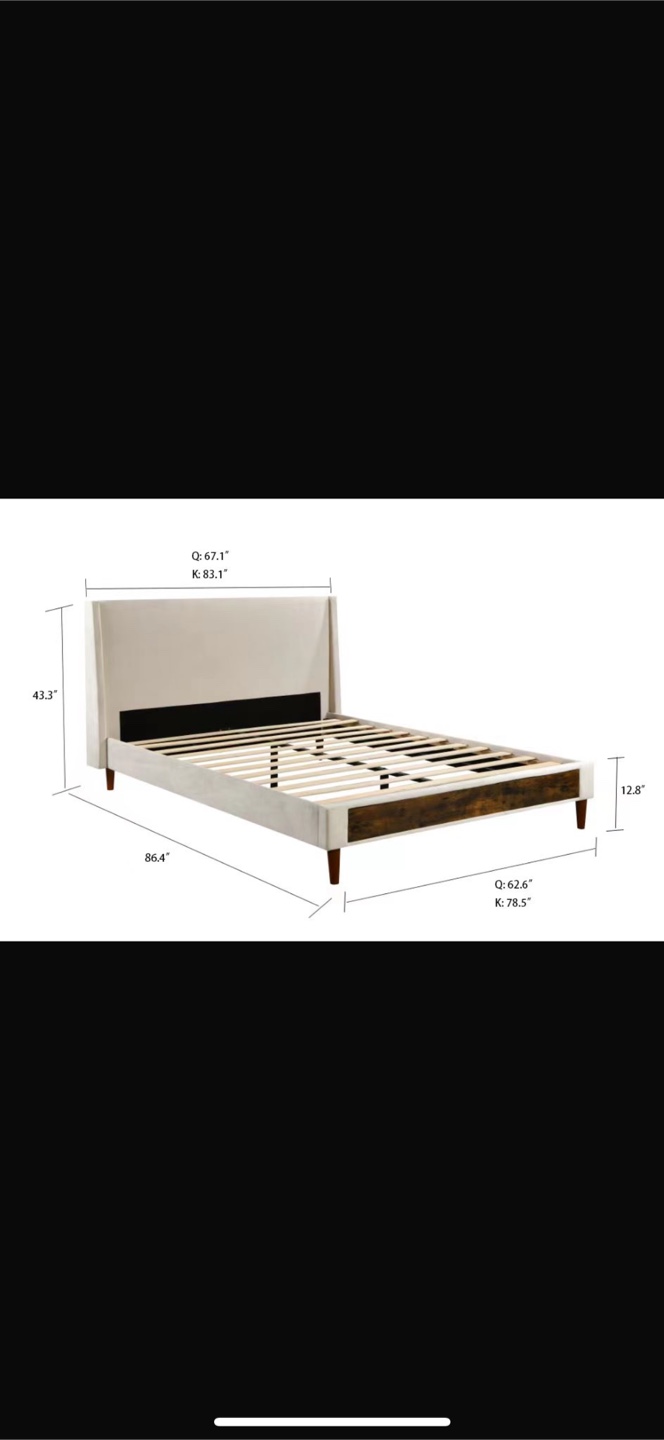 Queen Size Platform Bed Frame - photo 2