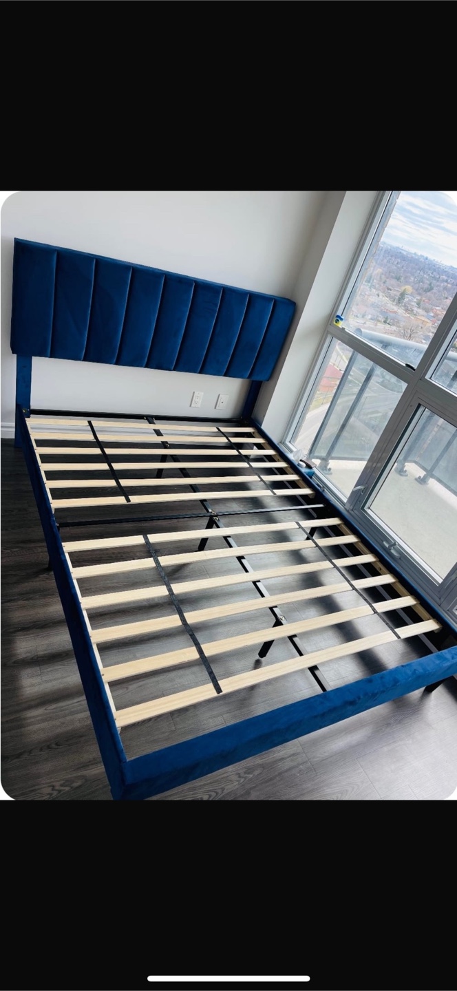 Blue Velvet Bed Frame