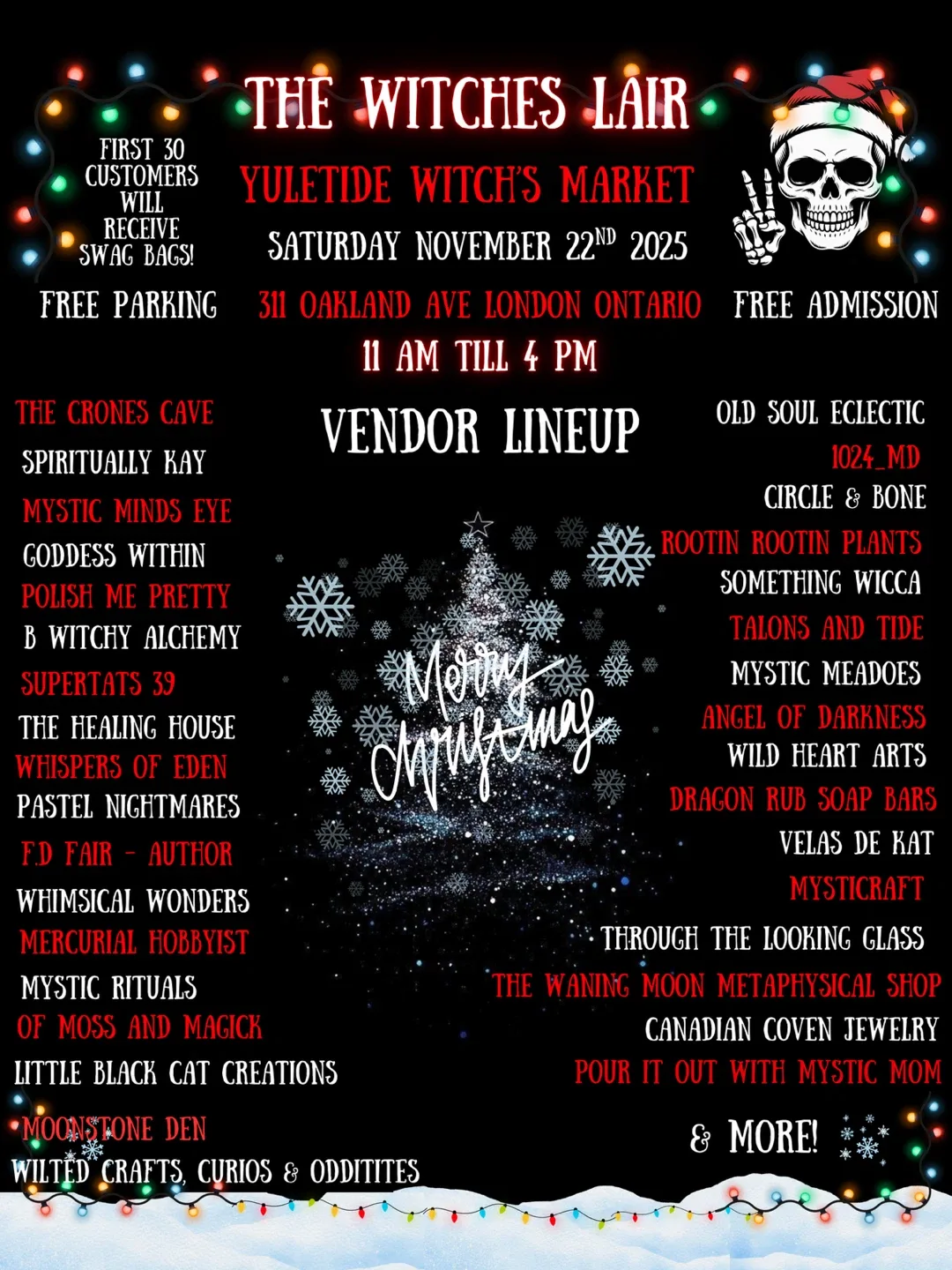 2nd Annual Yuletide Witch’s Market 2025 • TWL