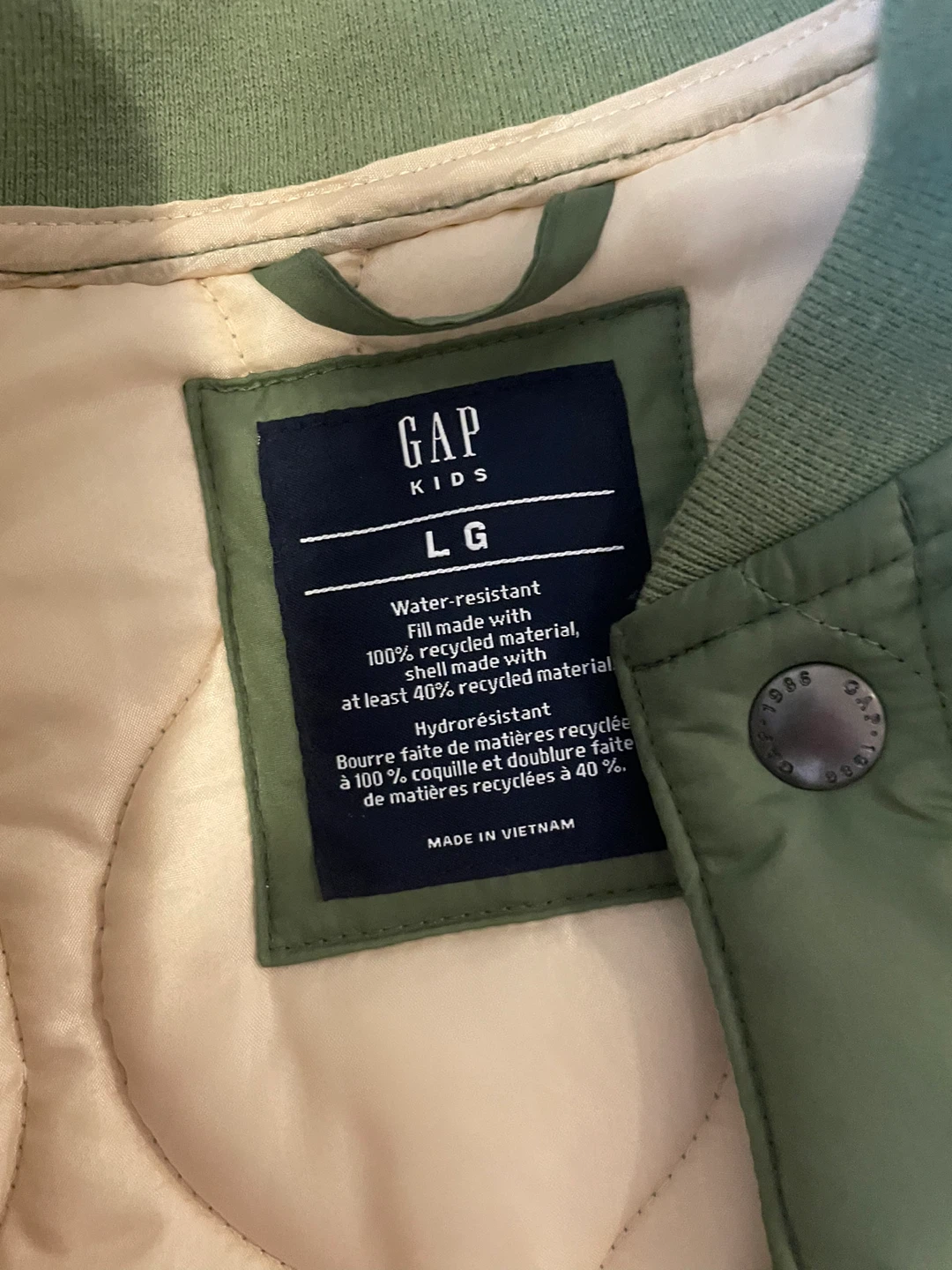 GAP Kids Quilted Jacket - Large (7-8 years old) - photo 3