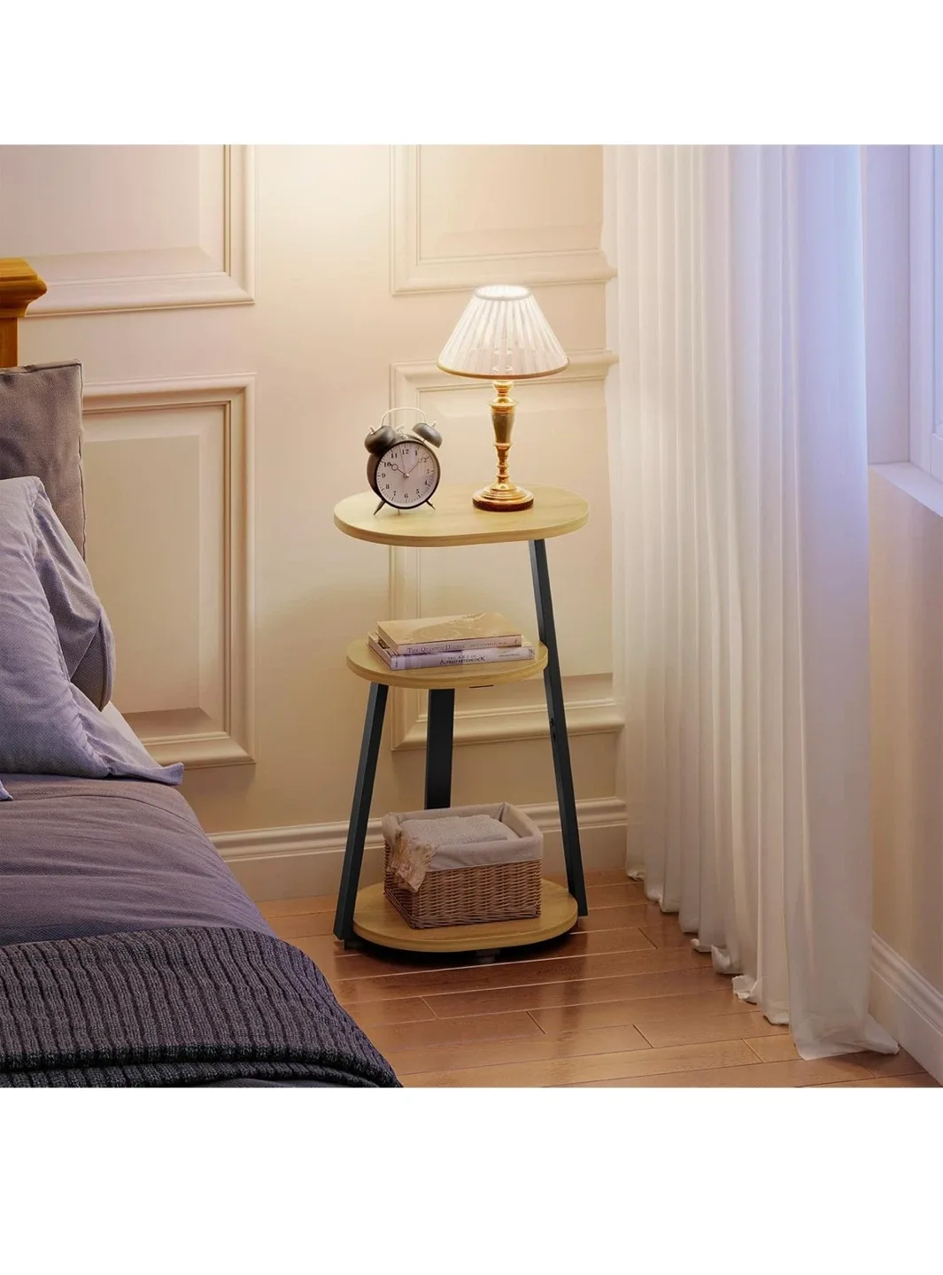 3-Tier Round End Table, Accent Table image indicator(5)