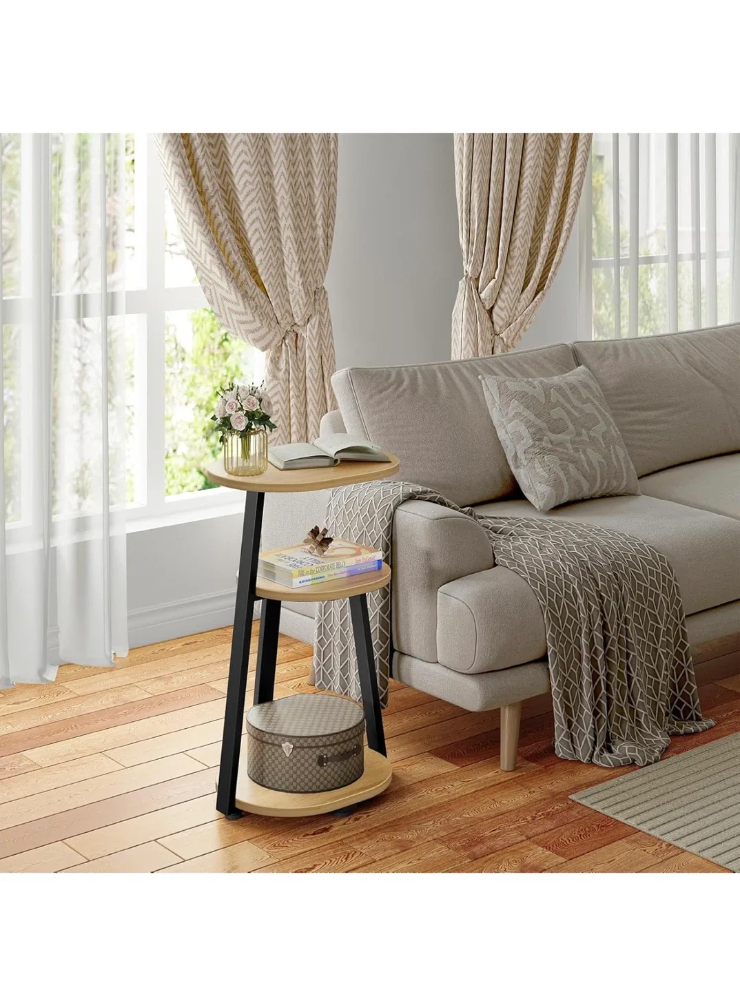 3-Tier Round End Table, Accent Table image indicator(3)