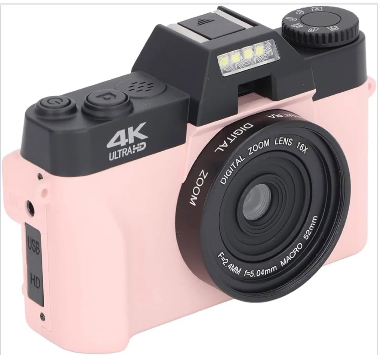 4K Ultra HD Digital Camera - Pink image indicator(6)