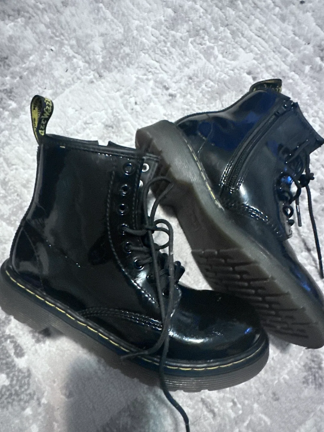 Dr. Martens Black Patent Leather Boots KIDS SIZE 2
