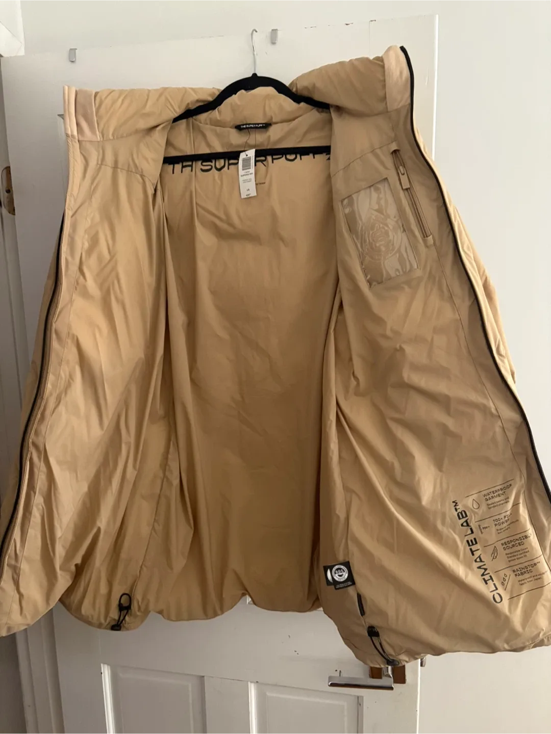 Aritzia Super Puff Mid Jacket - Wicker Tan - L image indicator(2)