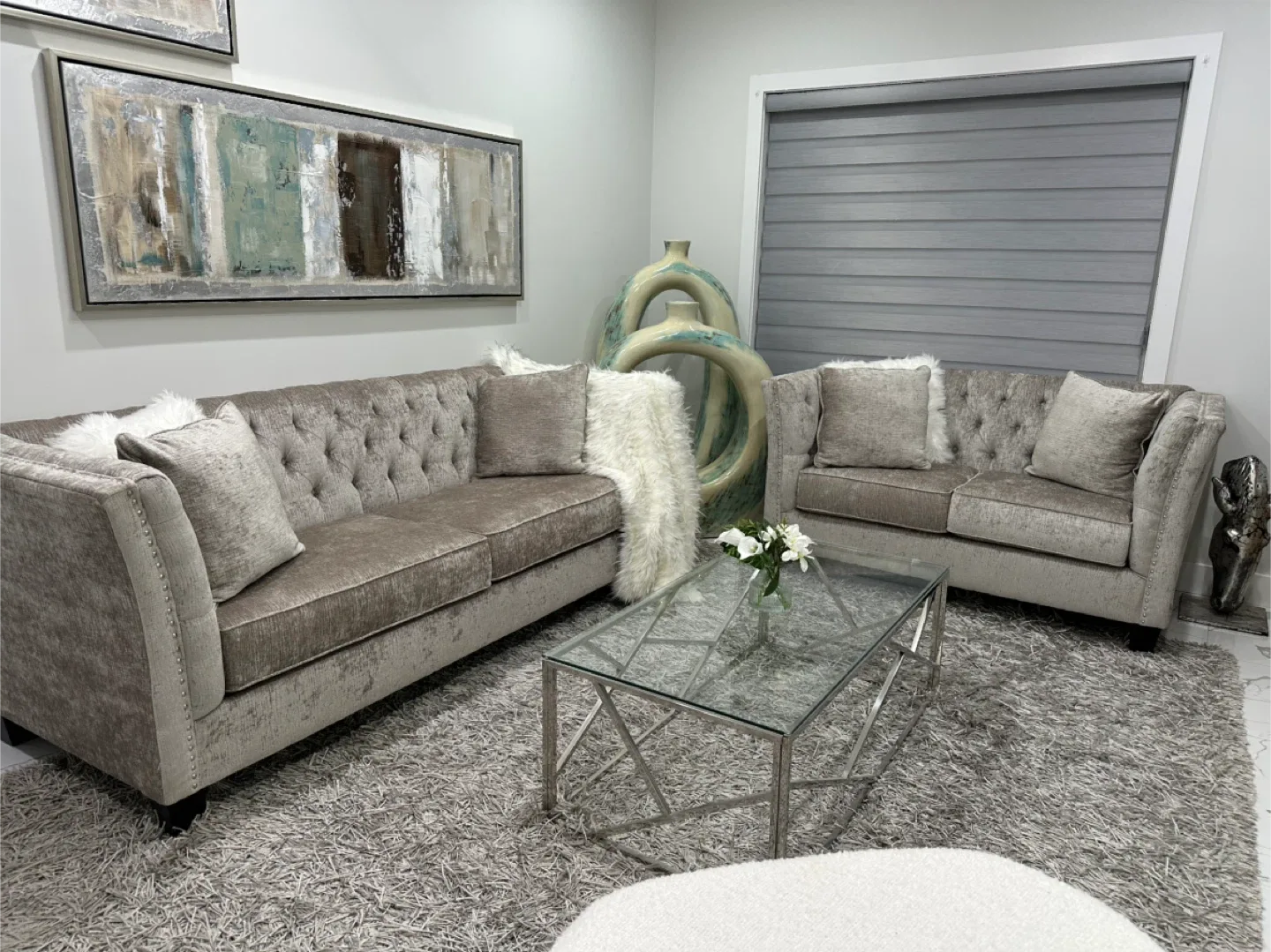 Elegant Sofa and Loveseat Set image indicator(3)