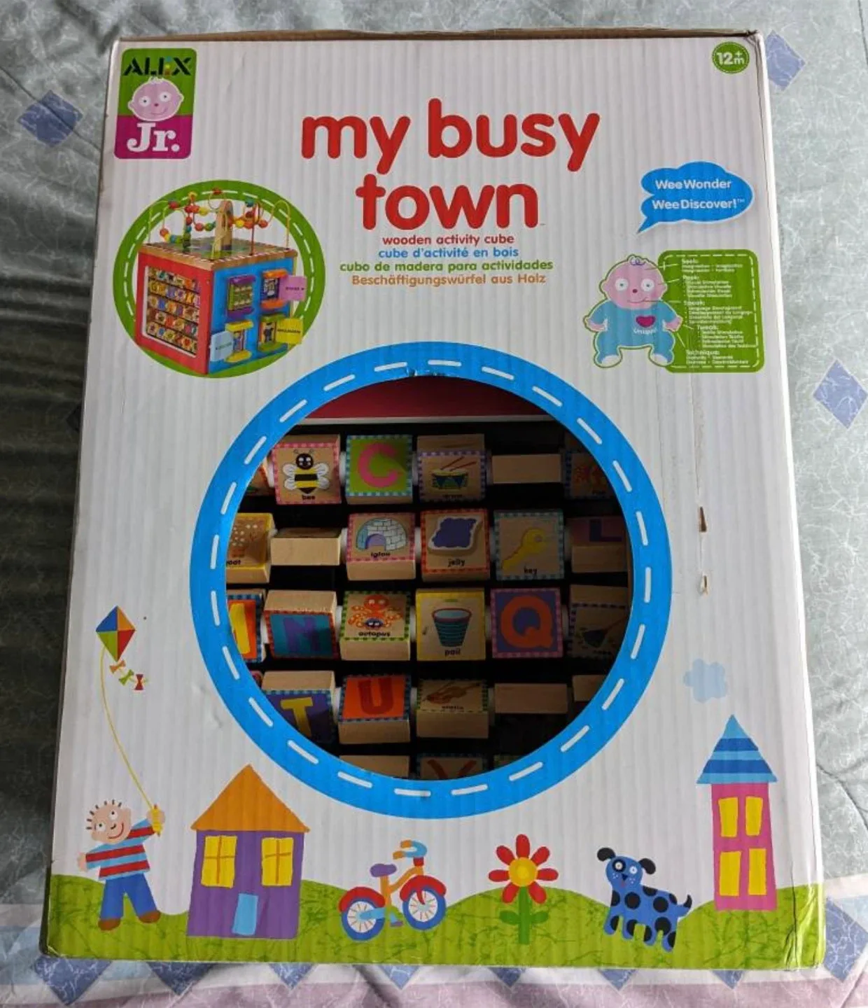 ALEX Jr. My Busy Town Wooden Activity Cube - New in Box image indicator(3)