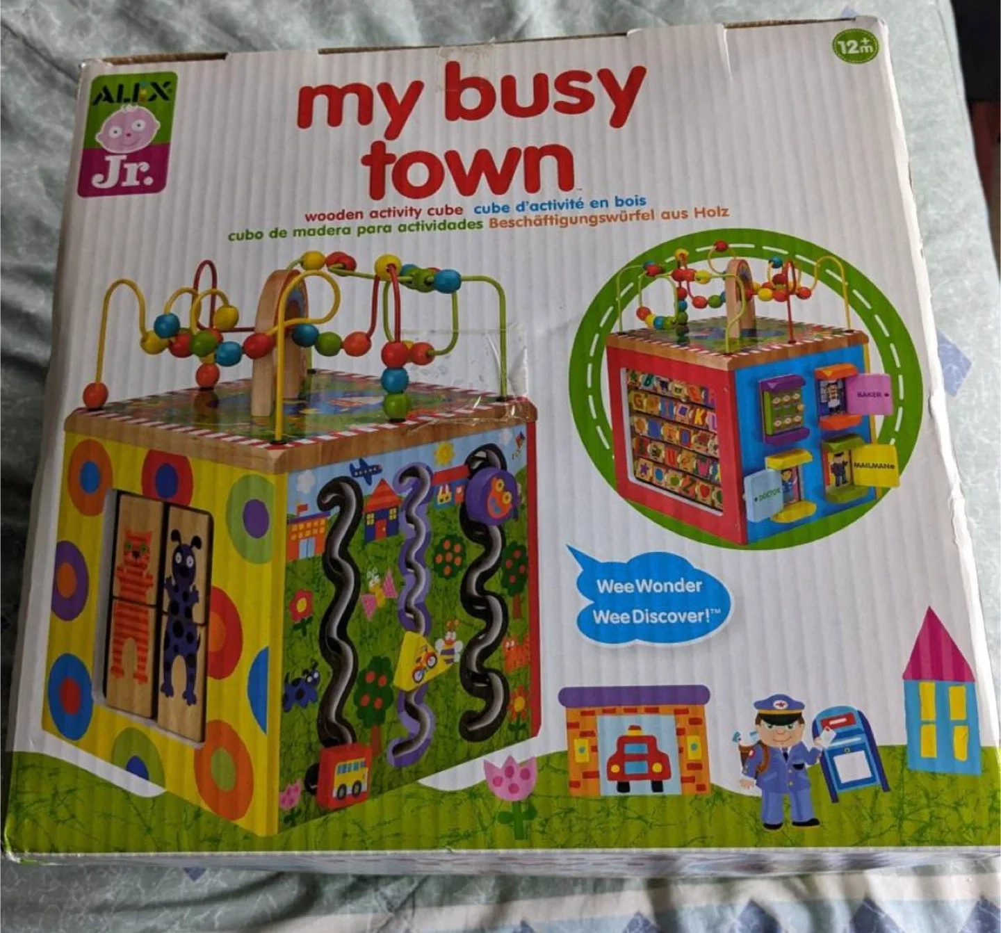 ALEX Jr. My Busy Town Wooden Activity Cube - New in Box image indicator(2)