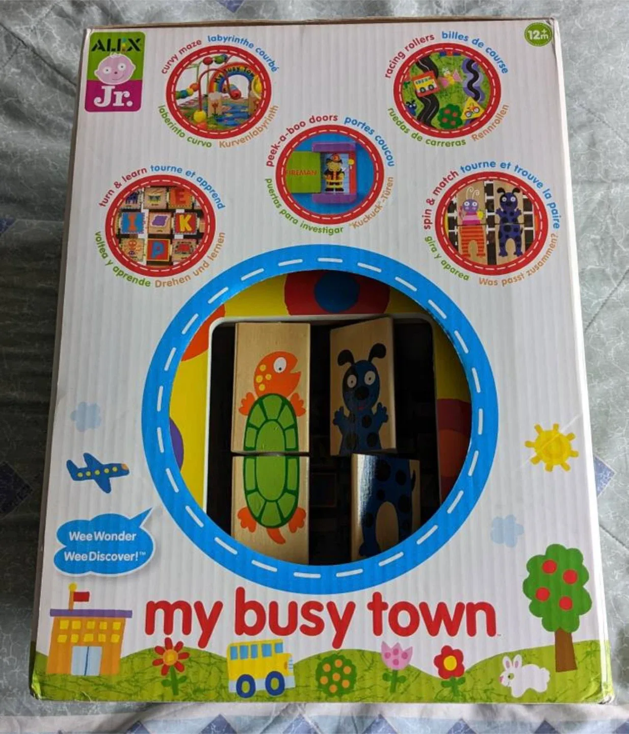 ALEX Jr. My Busy Town Wooden Activity Cube - New in Box image indicator(4)