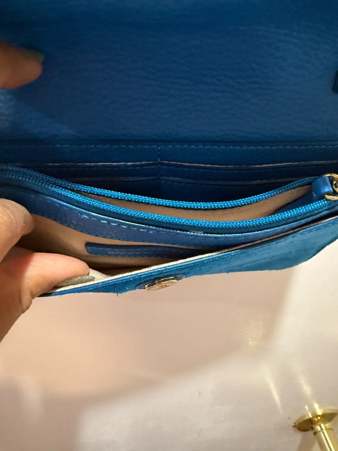 Banana Republic italian leather Suede Clutch image indicator(4)