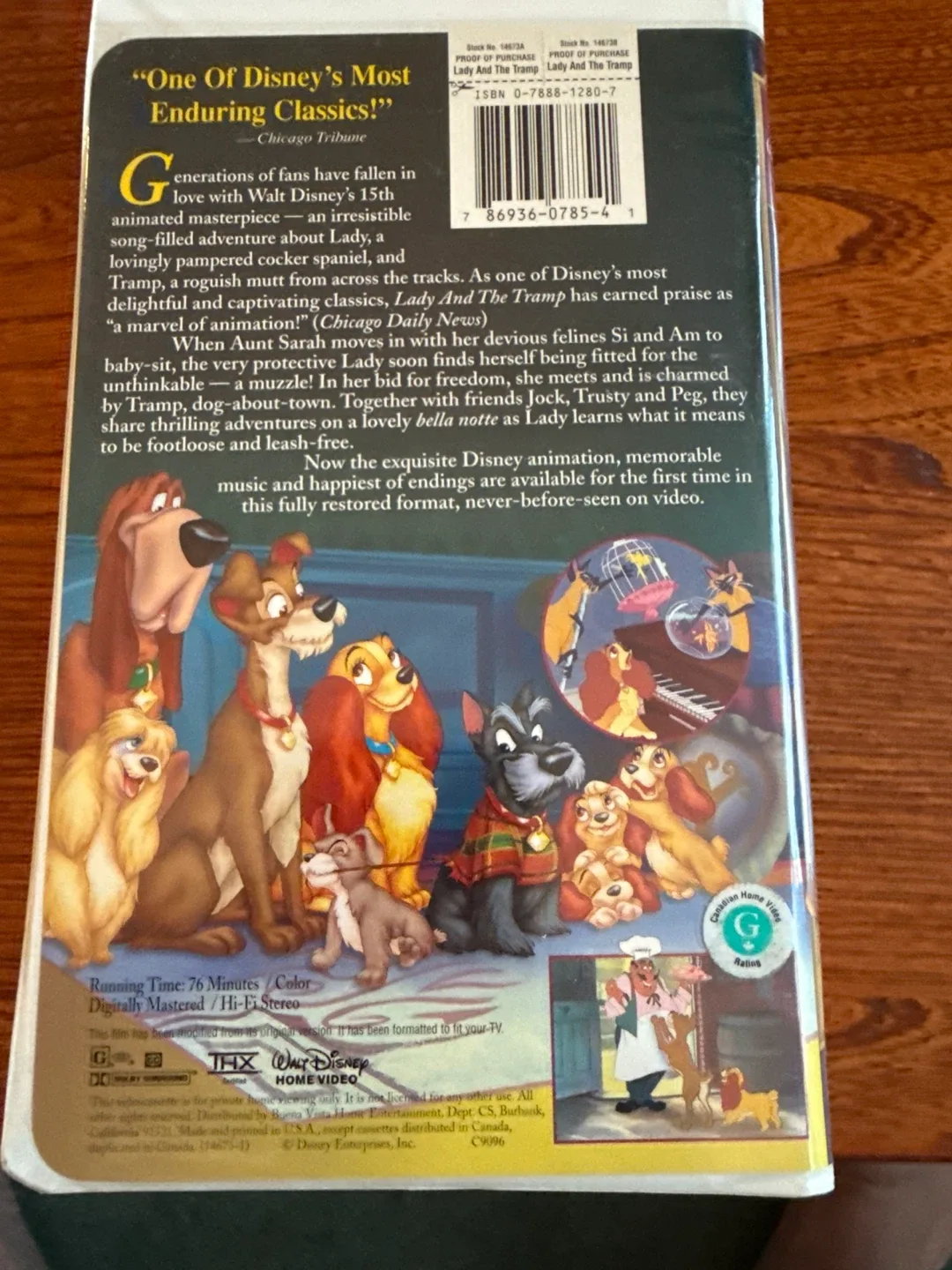 Lady and the Tramp VHS Tape image indicator(2)