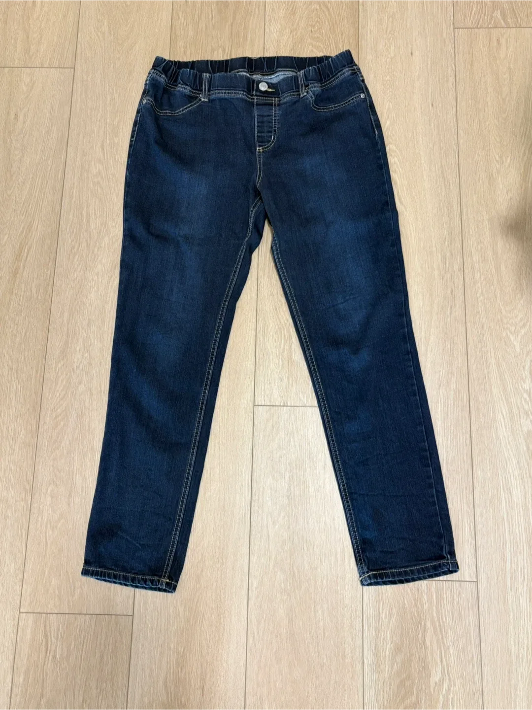 Japan denim jeans large comfort fit elastic waist thumbnail