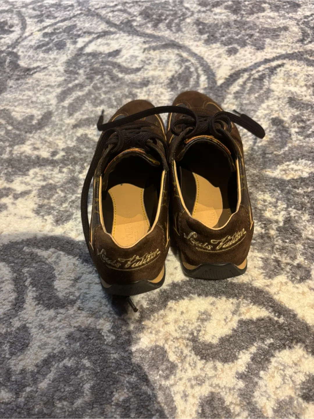 Louis Vuitton Brown Suede Sneakers Size 6.5 image indicator(3)