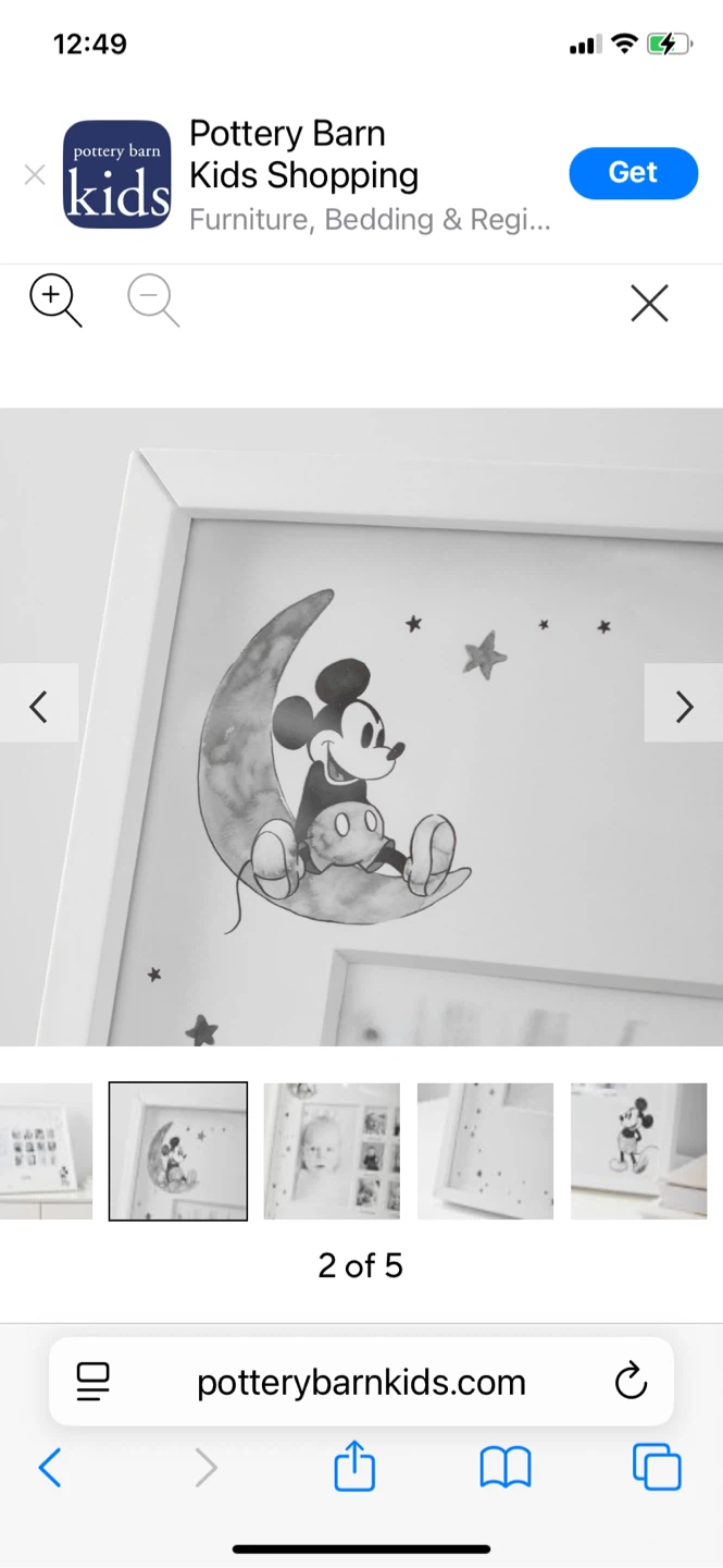 Pottery Barn Kids Mickey Mouse Baby's First Year Frame - photo 2