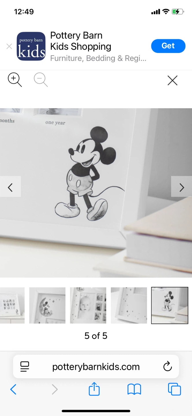Pottery Barn Kids Mickey Mouse Baby's First Year Frame - photo 5