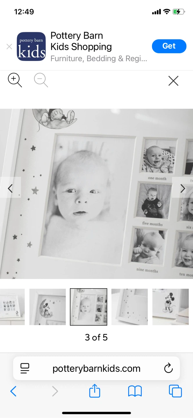 Pottery Barn Kids Mickey Mouse Baby's First Year Frame - photo 3
