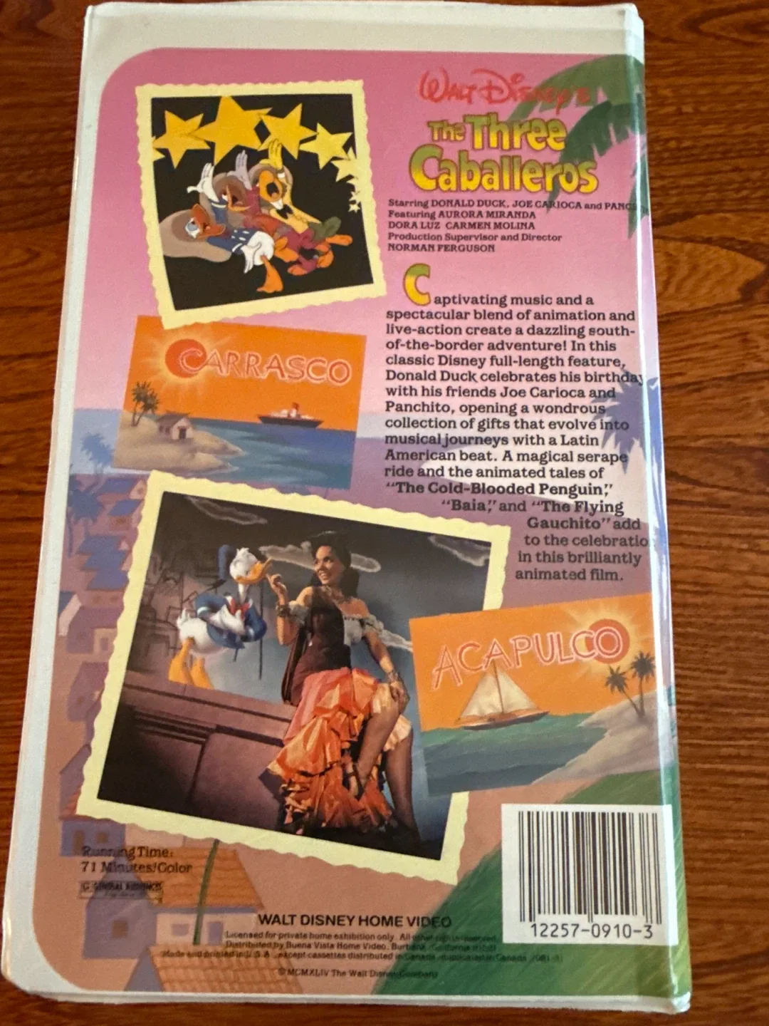 Walt Disney's The Three Caballeros VHS Tape image indicator(2)