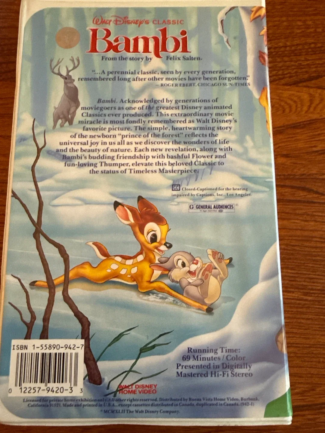Walt Disney's Classic Bambi VHS Tape image indicator(2)