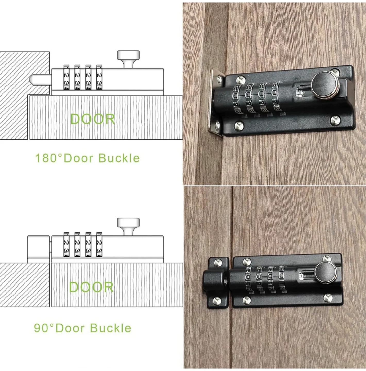 Combination Door Latch Lock image indicator(3)