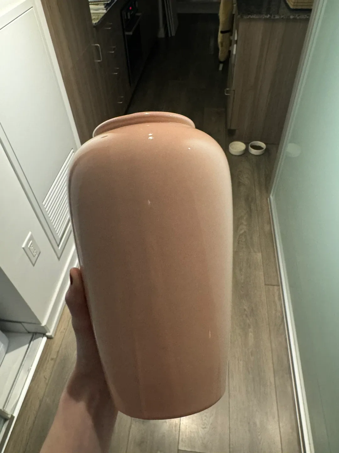 Large Pink Ceramic Vase