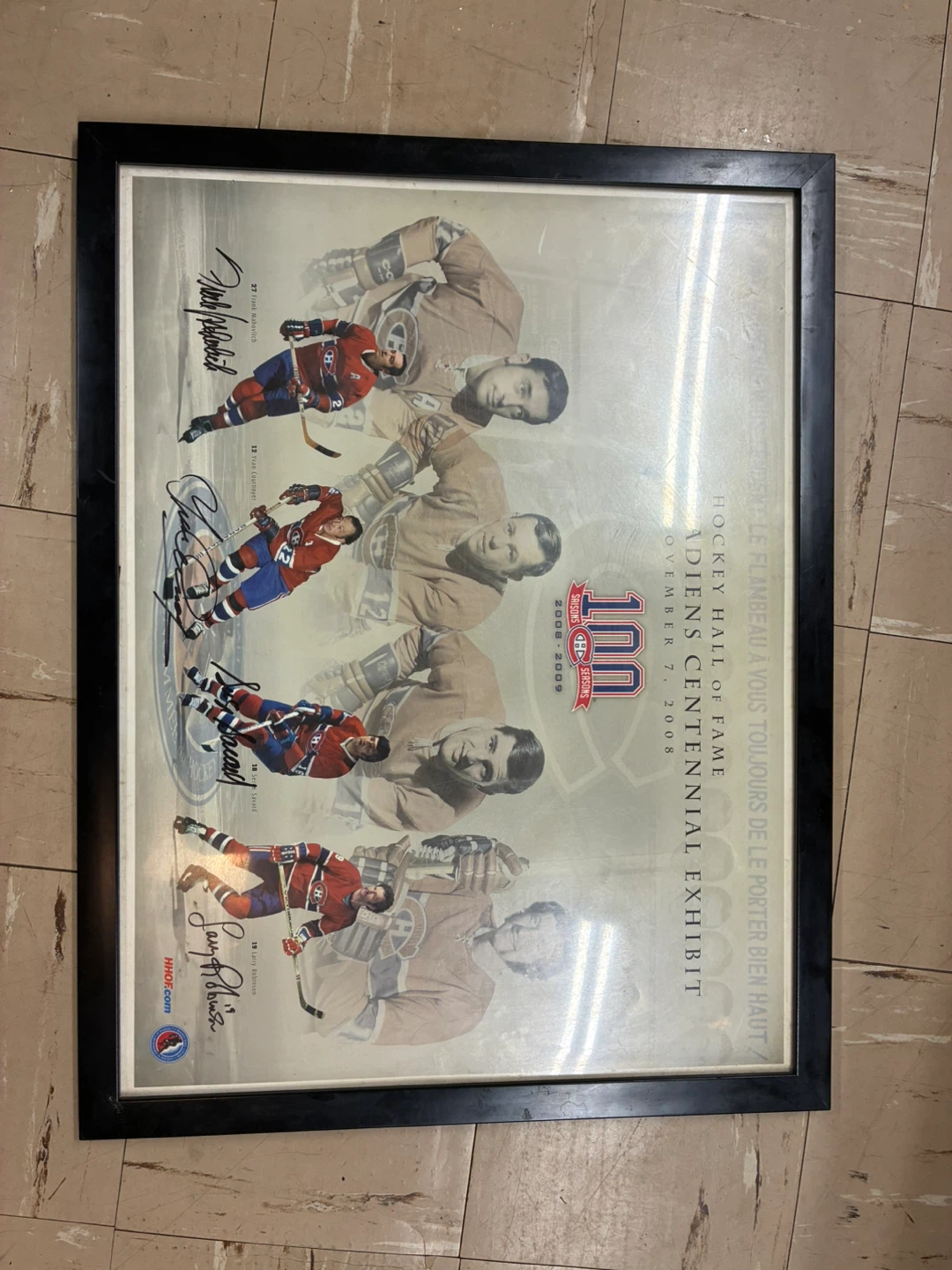 Montreal Canadiens Centennial Exhibit Signed Poster-4 Legends